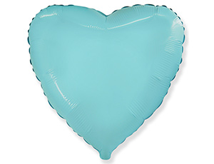 Сердце голубое пастель 32"/1204-0706