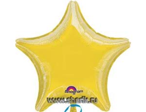 Звезда металлик желтая 19" (Анаграм) / 1204-0052
