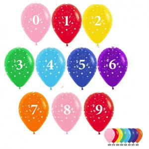 Цифра "Ассорти" 12" пастель ( Колумбия)