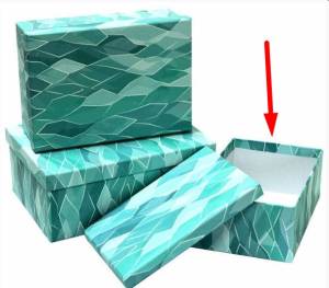 Коробка мален "Геометрия волн" Бирюза/ SY7486-2