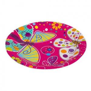 Тарелки бумажные ламинированные Бабочка