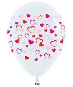 Сердца слоеные 12" пастель (Колумбия)