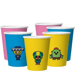 Стаканы Brawl Stars, Команда бойцов, 6шт 501502  1502-5880