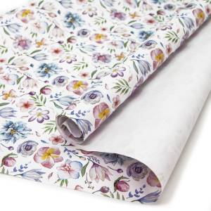 Бумага упак. "Акварельные лилии" 0,7*1м/8810501