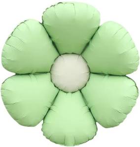 24" Цветок Ромашка, светло-зеленый сатин (надув воздухом) / Китай 26281