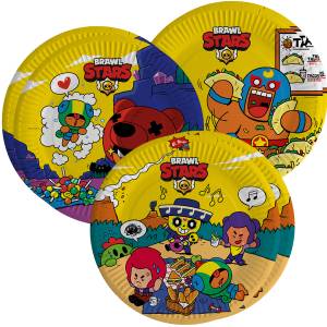 Тарелки Brawl Stars 9"/23см, Команда бойцов 6шт 501501
