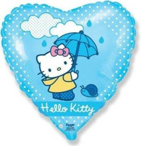 18" Сердце Hello Kitty с зонтиком/1202-2039