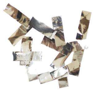 Конфетти для шаров "Прямоугольники Серебро" 5*2 см.,100 гр.