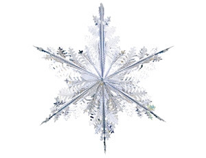 Фигура Снежинка № 3 фольга сереб 40см.