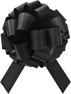 Бант-шар Черный матовый металл 36 см. / 661118