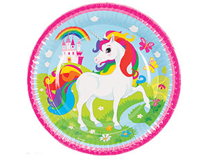Тарелка "Единорог Радужный" 23 см. 8 шт./1502-3189