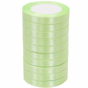 Лента атлас мятная 12 мм*22,85 м в уп. (10 шт.) / 88029697