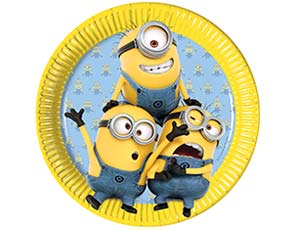 Тарелки Милые Миньоны 23см 8шт