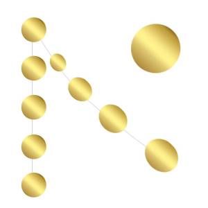 Гирлянда 2,5м Круги Золотая/184208