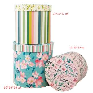 Коробка "Цветы" 19*19*19 см цилиндр
