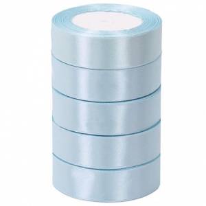 Лента атлас нежно-голубой 25 мм*22,85 м / 88017586