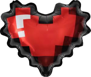 20" Пиксельное сердце красное / Китай 27670