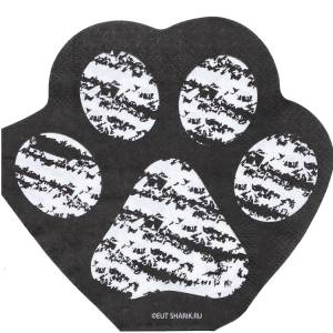 Салфетки бумажные фигурные "Котики" 25 см, 12 шт 1502-4559