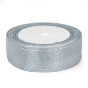 Лента Органза 2.5 см.*22.85 м Серебристо-голубой / О25ВК38