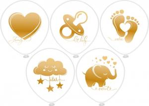 12" Золотой малыш! 5 дизайнов/ 25 шт (Тайланд) / ч46105