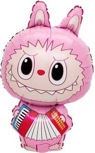 МИНИ Плюшевый эльф с гармошкой, розовый / 27069