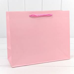 Пакет подарочный 32*26*13 см. Крафт "Люкс" розовый / 000221СА/182
