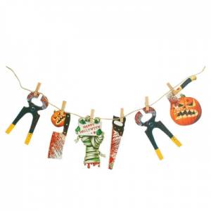 Гирлянда на прищепках "Веселого хеллоуина" 150 см.