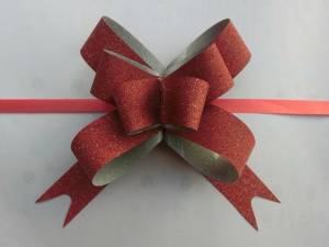 Бант-шар с глиттером 18мм