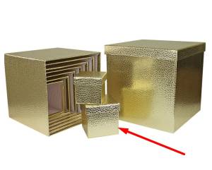 Коробка Текстура кожи золото 10,5*10,5*10,5