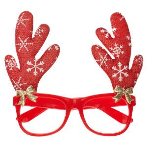 Карнавальные очки Оленьи золото/красный / 6232277