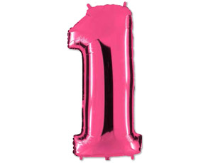 Цифра "1" -  Розовая /Grabo                     