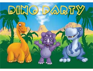 Скатерть "Динозаврики" 130 см*180 см.