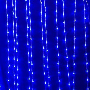 Гирлянда "Занавес" СИНЯЯ 12 нитей 1,5*1м. 120-LB