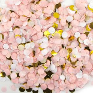 Конфетти тишью круг "Розовый микс" 1 см, металлик 50 гр./6015223