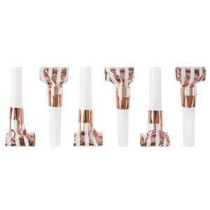 Язычки гудки "Полосы" белый/розовое золото 6 см., 6 шт./6232265