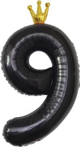 40" Цифра "9" Черный, Золотая корона / Китай 131179