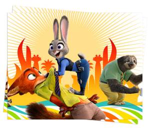 Скатерть  "Зверополис" 1,2*1,8м.