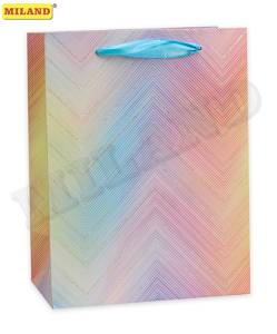 Пакет подарочный L/ПП-4124 26*32*12см c глиттером 