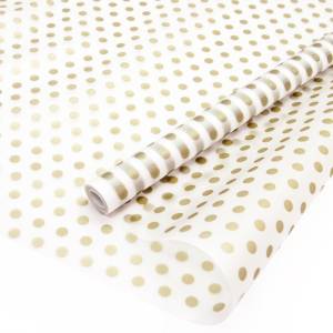 Пленка Точки Золото 70см*8,6 м./52907