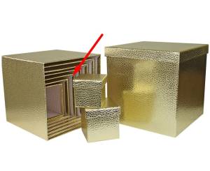 Коробка Текстура кожи золото 16,5*16,5*16,5