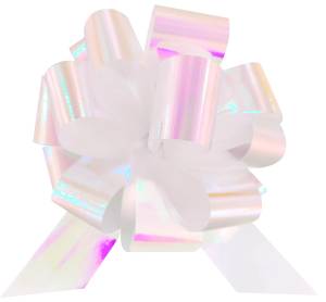 Бант-шар Белый Хамелеон, Северное сияние 13 см. / 661102