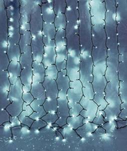 Световой дождь черная нить 1,5*1 м. 671626,671630,671629,671628,671625