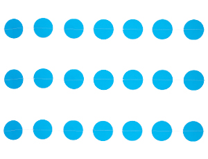 Гирлянда на нитке Круги Голубые 2,2м /1404-0516