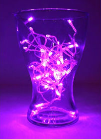 Гирлянда метражная 3,5 м. ФИОЛЕТОВАЯ 50 ламп, прозрачная нить