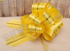 Бант шар БЛ-8008 / 5 см. Желтый Золотые Линии