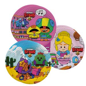 Тарелки Brawl Stars 7"/18см, Команда бойцов 6шт 501500