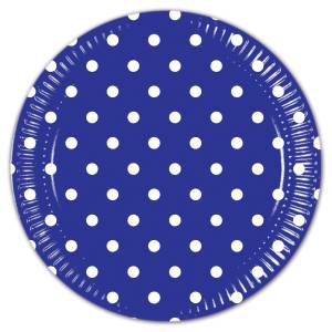 Тарелки "Горошек мульти" 23 см. 8 шт.