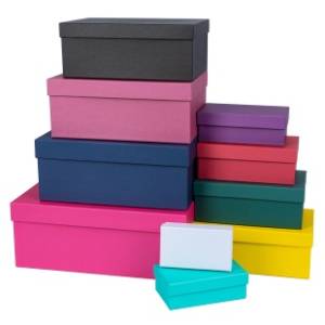 Коробка 28,5*18,5*12 см Яркий микс ассорти