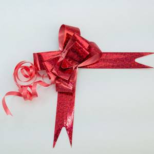 Бант-бабочка 1,8 см Красный голография / ч09281