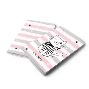 Обложка на паспорт "Котик"